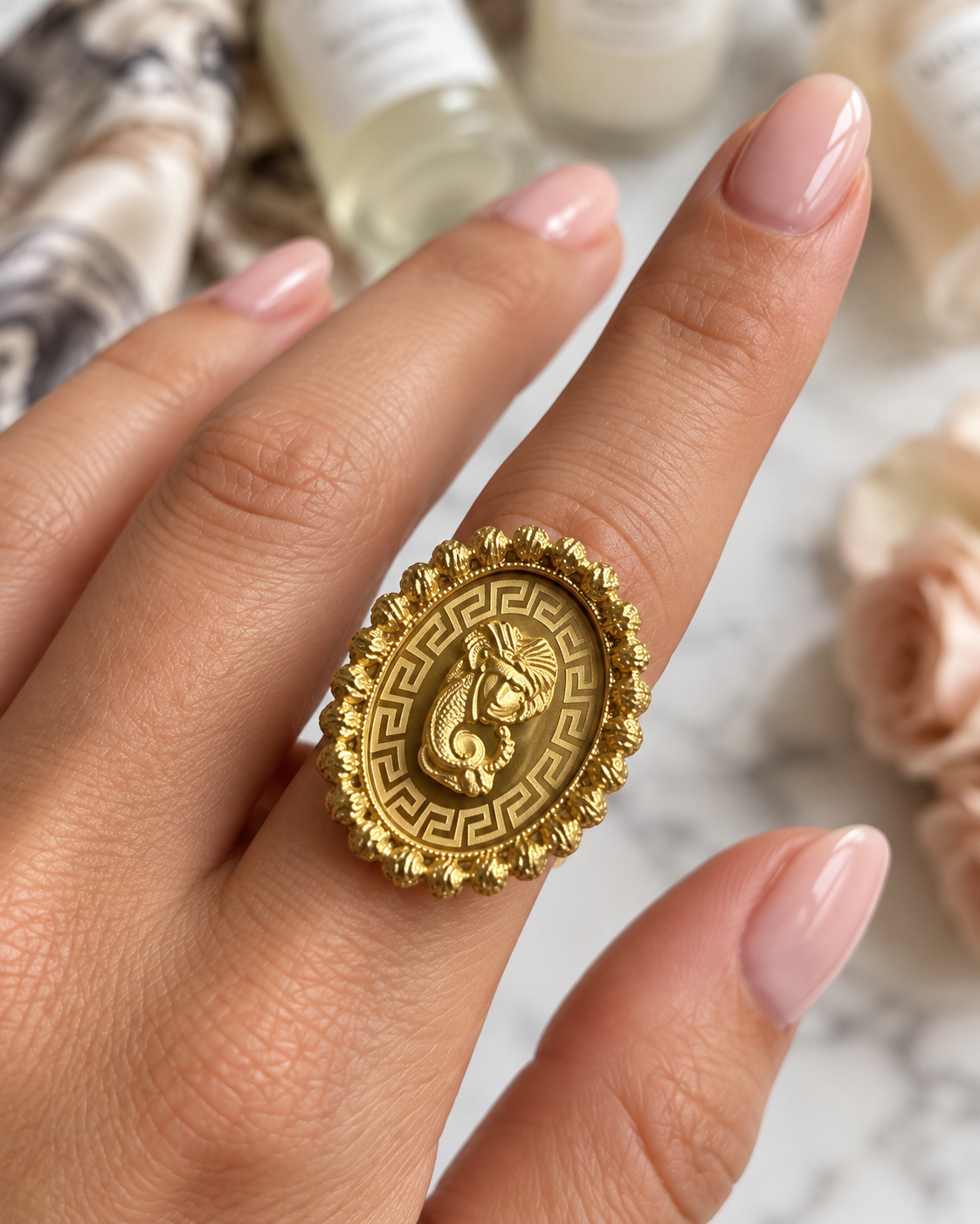 Royal Ounce Ring – 21K Gold Look Plated