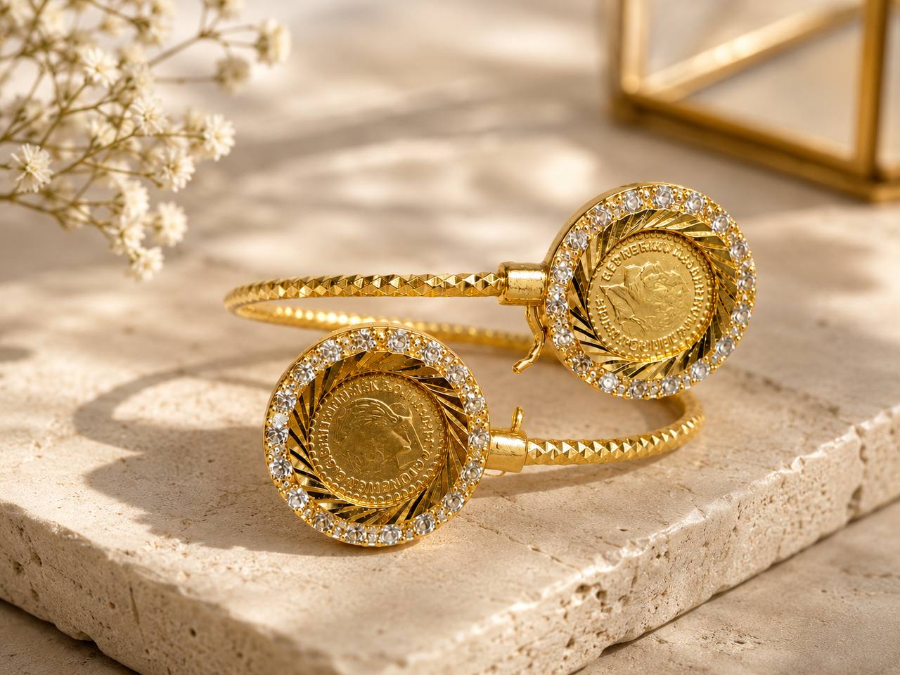 Royal Lera Coin Cuff Bracelet