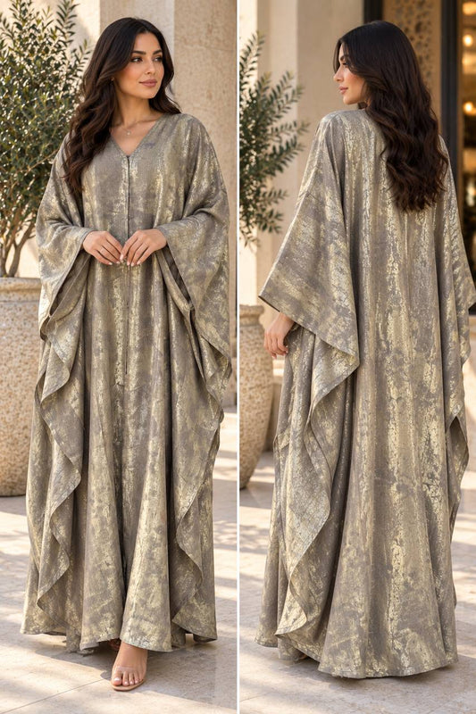 Metallic Jacquard Abaya