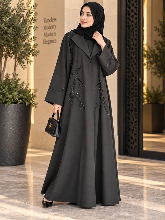 Beaded Blazer Abaya