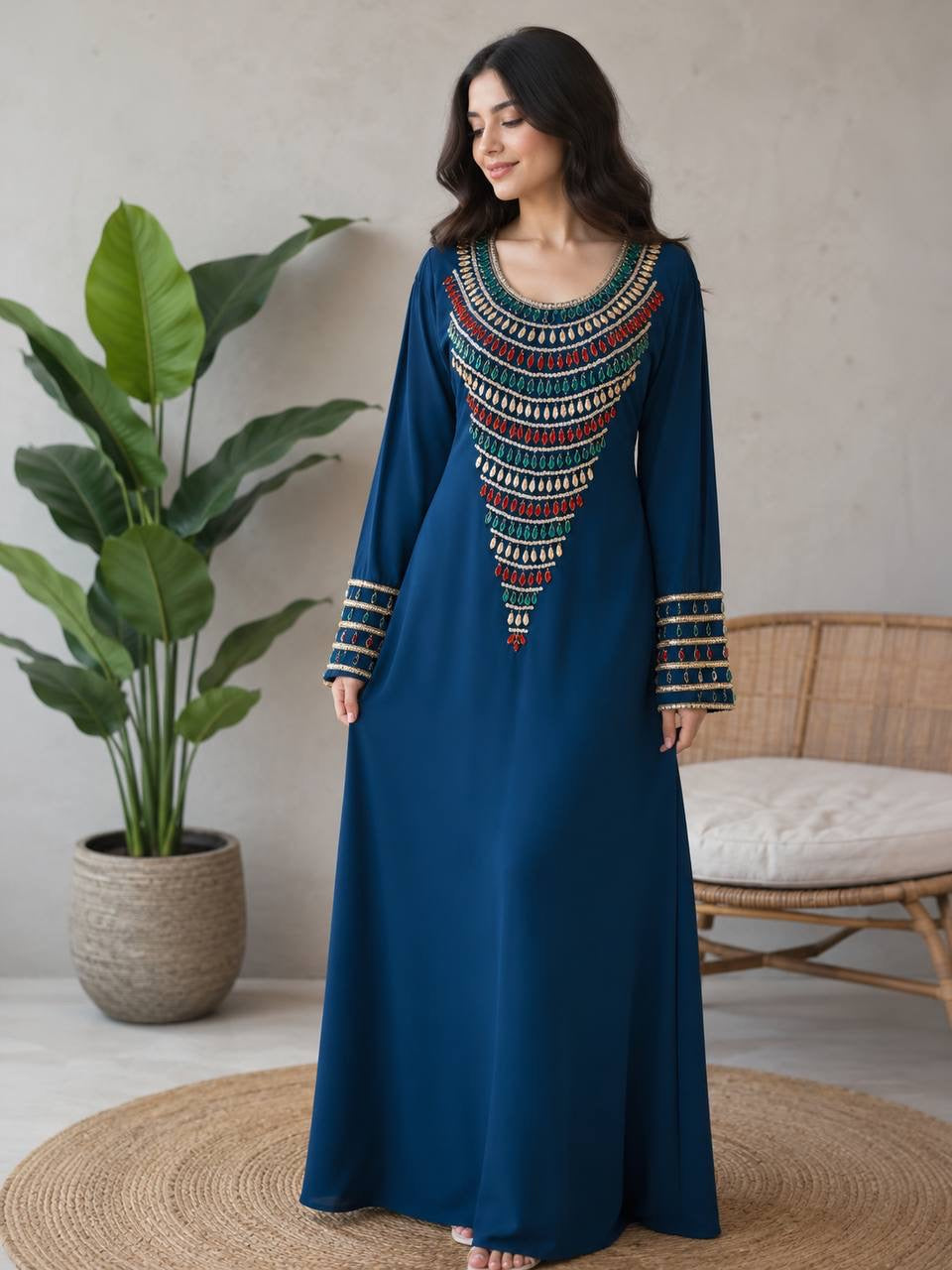 Zahra Moroccan Embellished Jalabiya