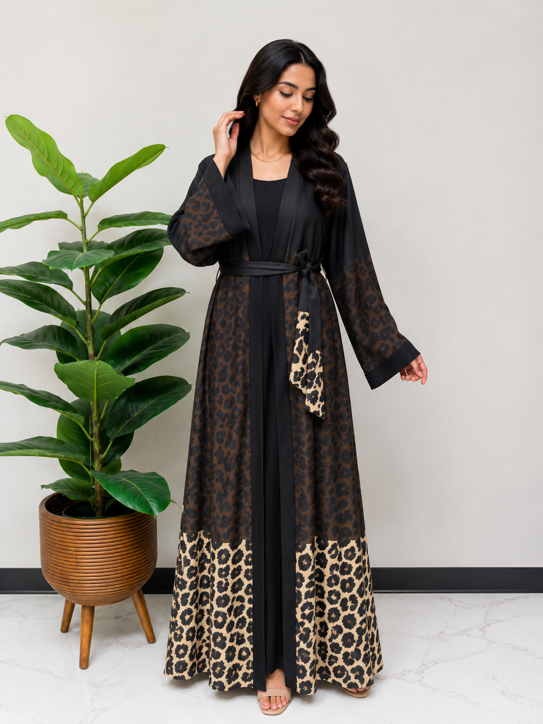 Wild Noir Abaya Set