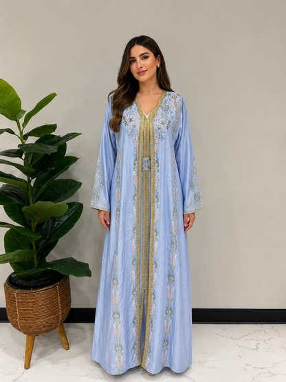 Pastel Luxe Linen Caftan