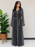 Elegant Contrast Abaya
