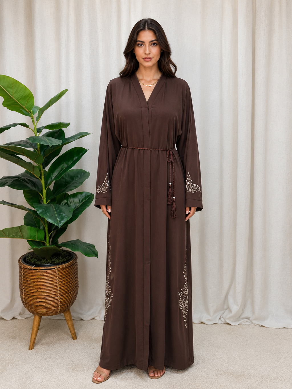 Cocoa Bloom Abaya