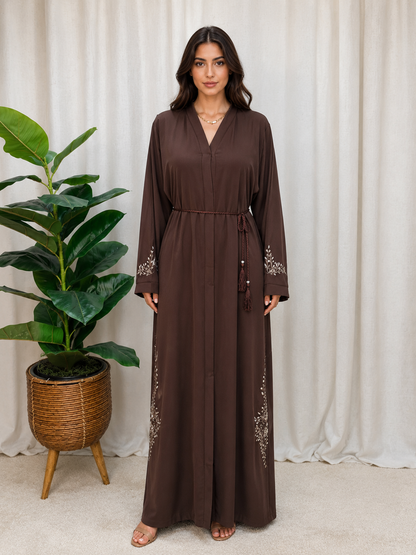 Cocoa Bloom Abaya