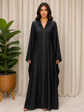 Midnight Stardust Butterfly Abaya