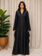 Midnight Stardust Butterfly Abaya