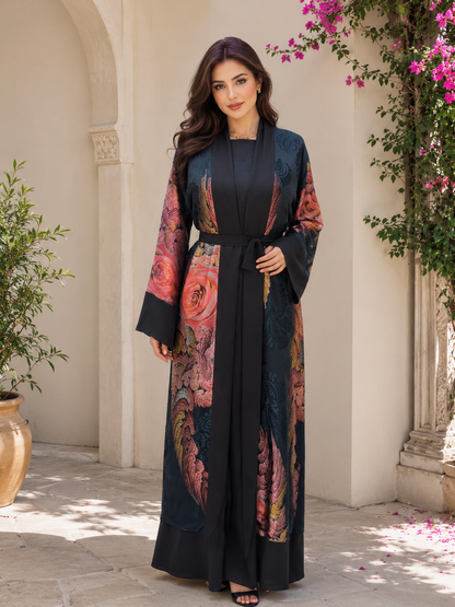 Royal Bloom Open Abaya