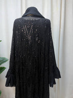 Noir Cascade Abaya