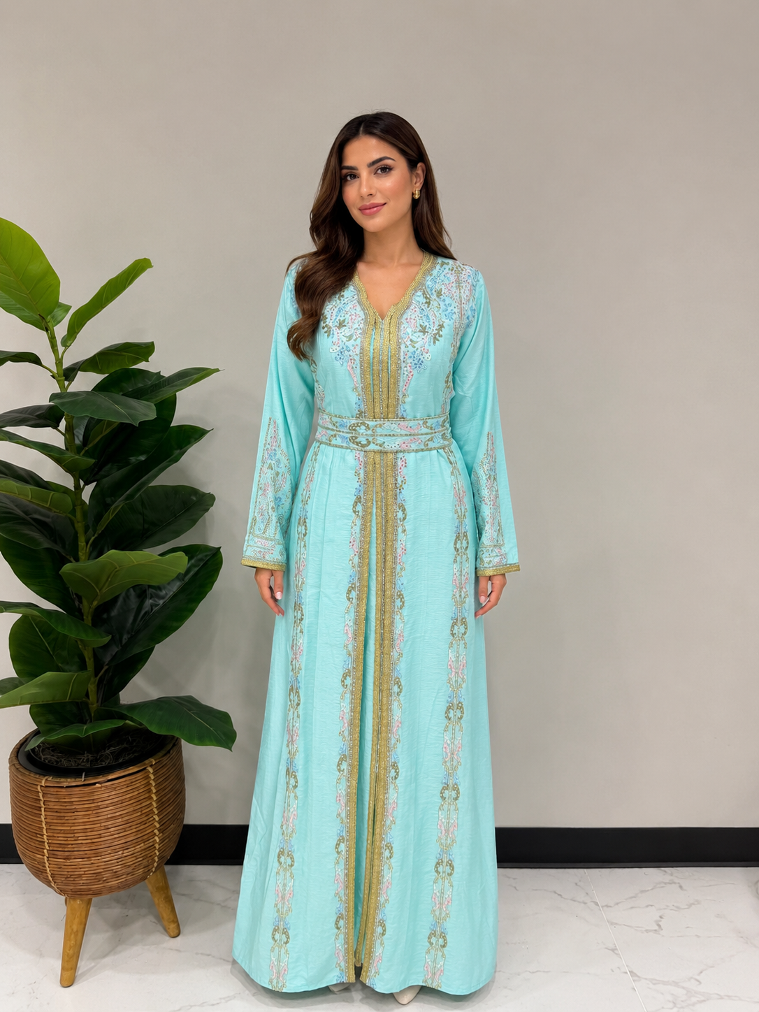 Pastel Luxe Linen Caftan