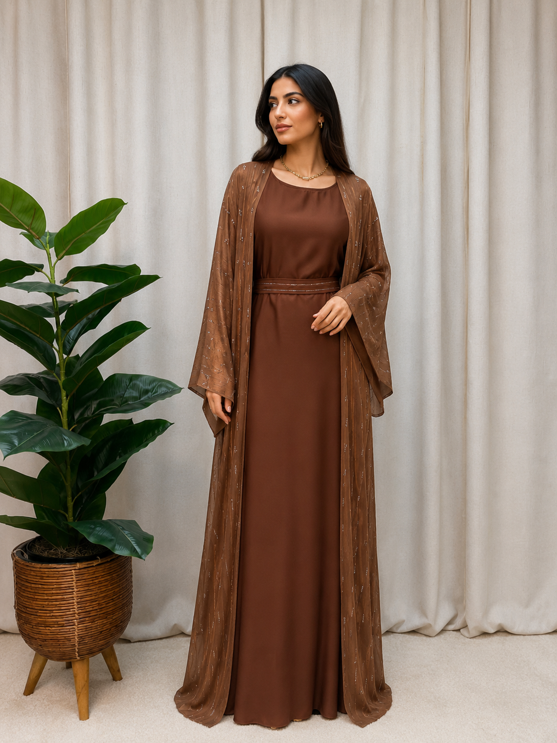 Celeste Crystal Abaya Set