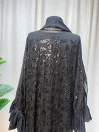 Noir Cascade Abaya