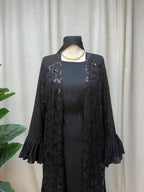 Noir Cascade Abaya