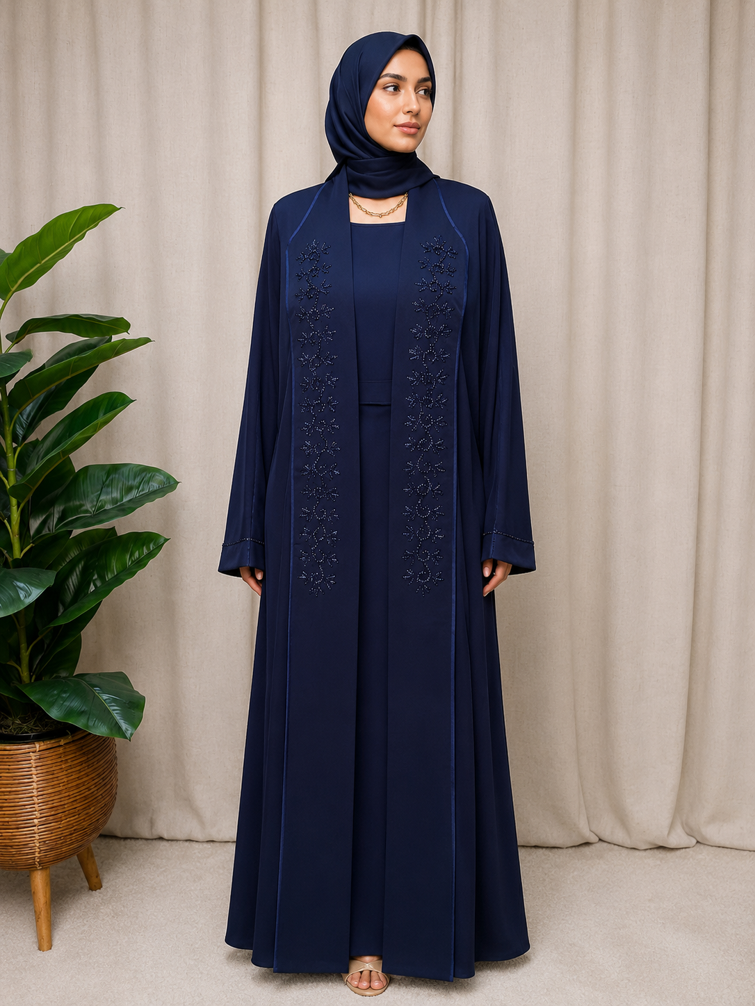 Luna Blossom Abaya Set