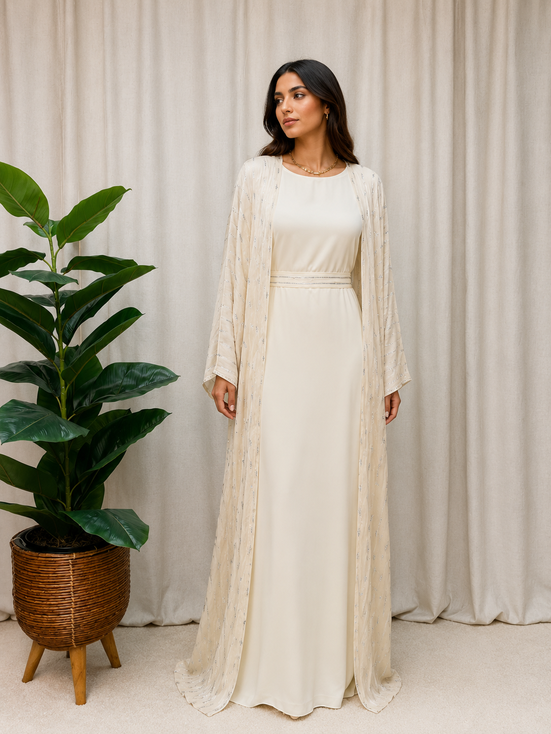 Celeste Crystal Abaya Set