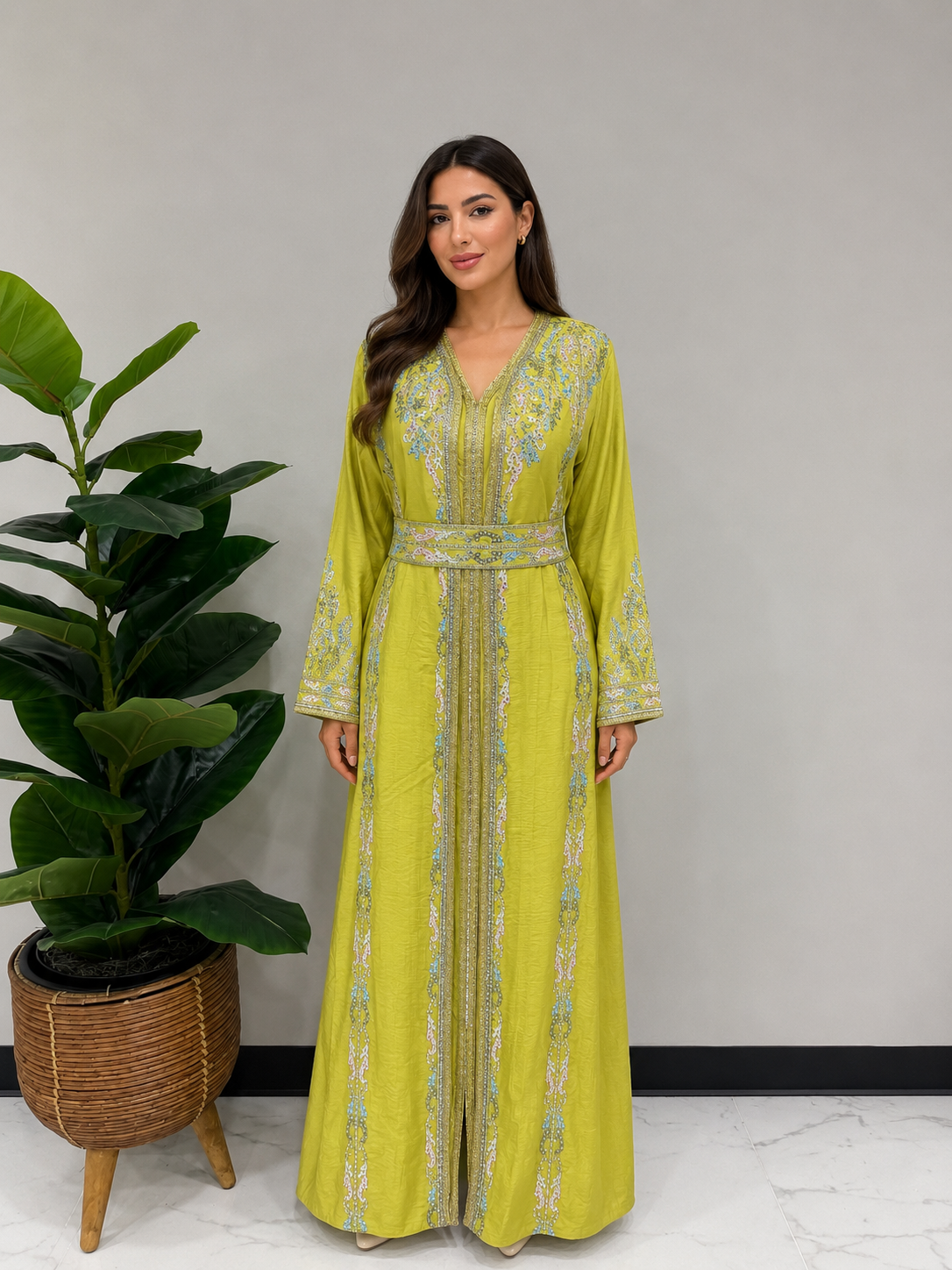 Pastel Luxe Linen Caftan
