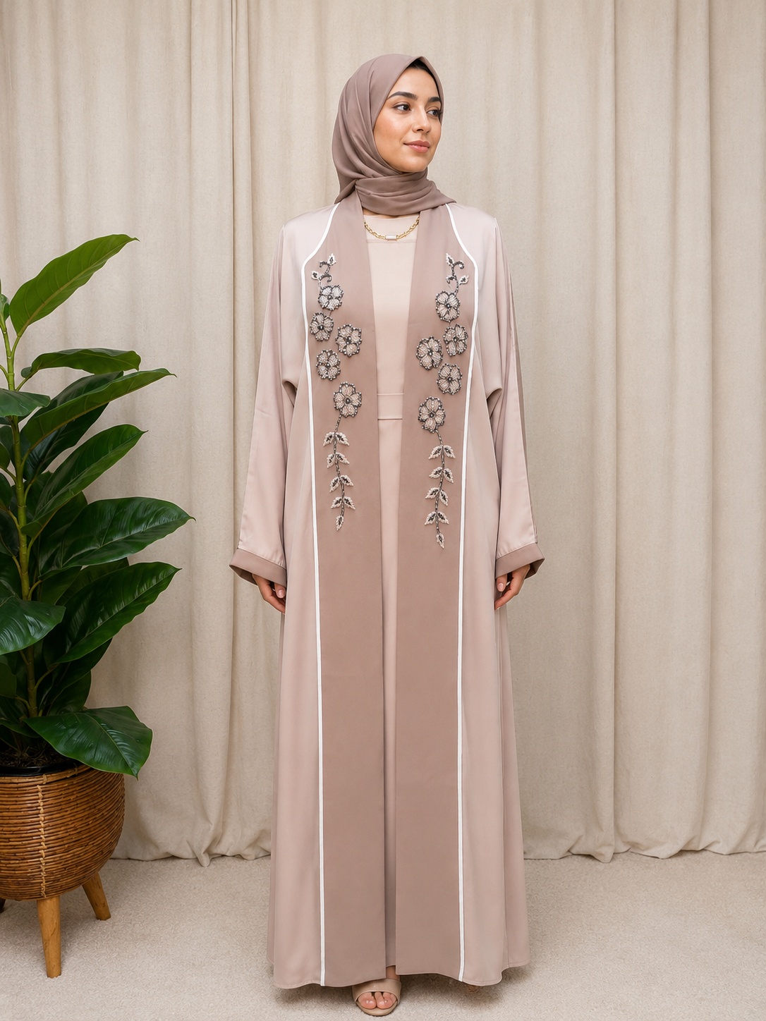 Luna Blossom Abaya Set