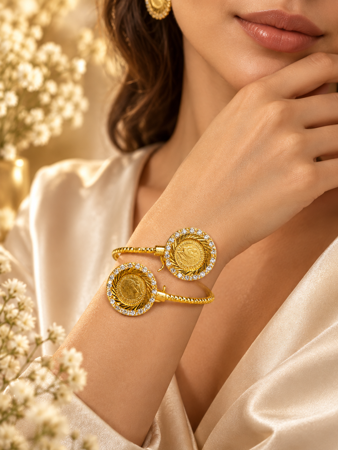 Royal Lera Coin Cuff Bracelet