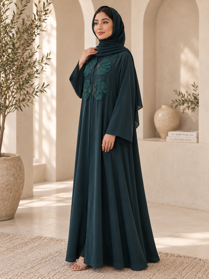 Emerald Blossom Abaya