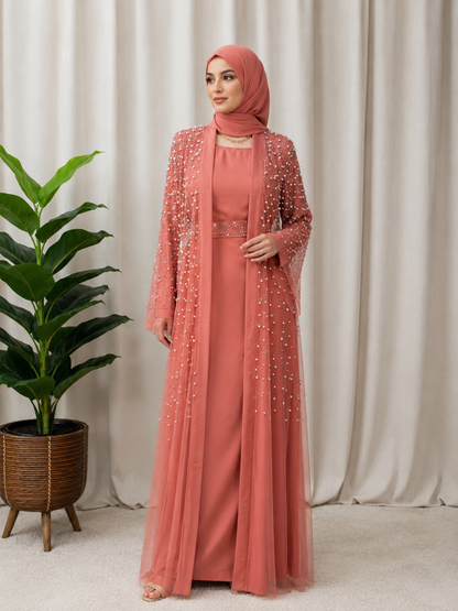 Pearl Veil Abaya Set