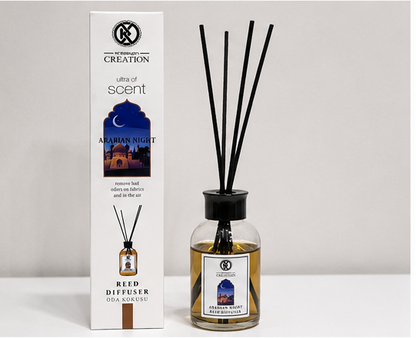 Luxury Reed Diffuser Collection 100ml | Peach, Melon & Arabian Night Home Fragrance