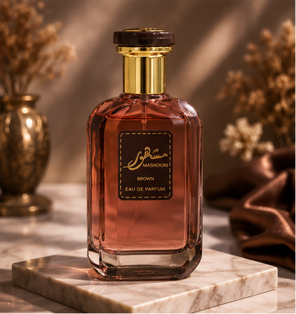 Mashoori Brown Eau de Parfum 100ml | Warm Woody Amber Luxury Fragrance
