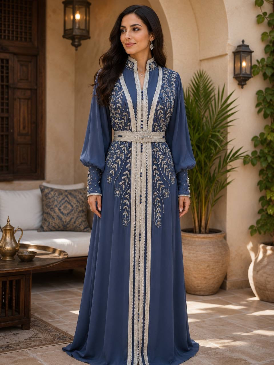 Noura Handcrafted Organza Kaftan