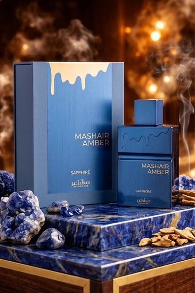 Mashair Amber Sapphire – 100ml | Exotic Amber, Crisp Sapphire, and Premium Oudh Luxury Fragrance