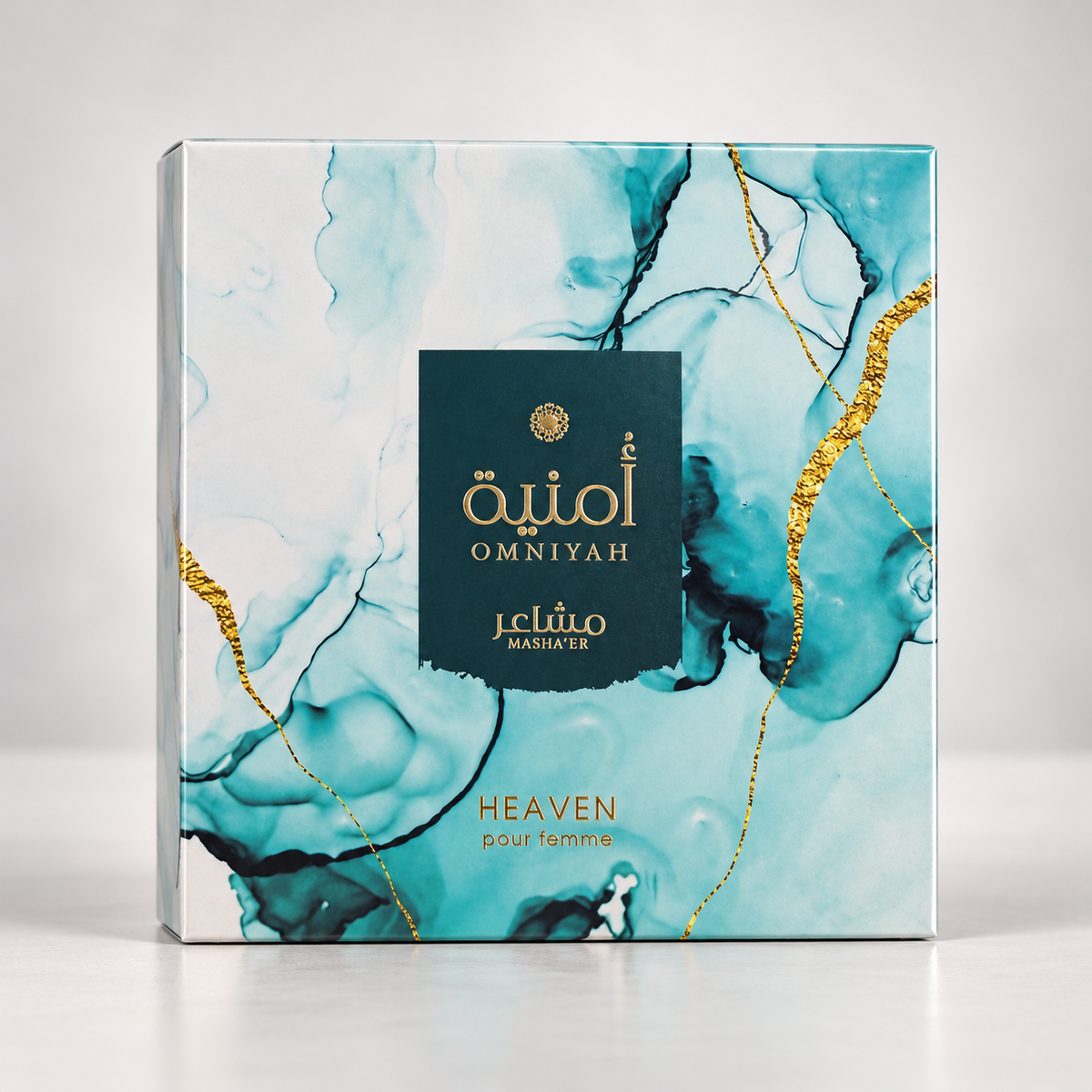Masha'er Omniyah Heaven Eau de Parfum – 100 ml — matching presentation box