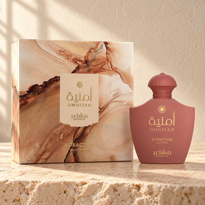 Masha'er Omniyah Attraction Eau de Parfum – 100 ml — bottle and matching packaging