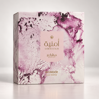 Masha'er Omniyah Wonder Eau de Parfum – 100 ml — matching presentation box