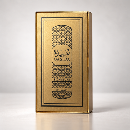 FAAN Qasida Signature Eau de Parfum – 100 ml — matching presentation box