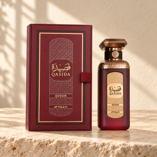 FAAN Qasida Queen Eau de Parfum – 100 ml — bottle and matching packaging
