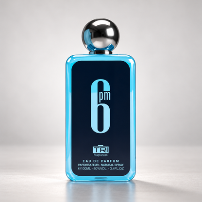 TRI 6 PM Blue Eau de Parfum – 100 ml — bottle front view
