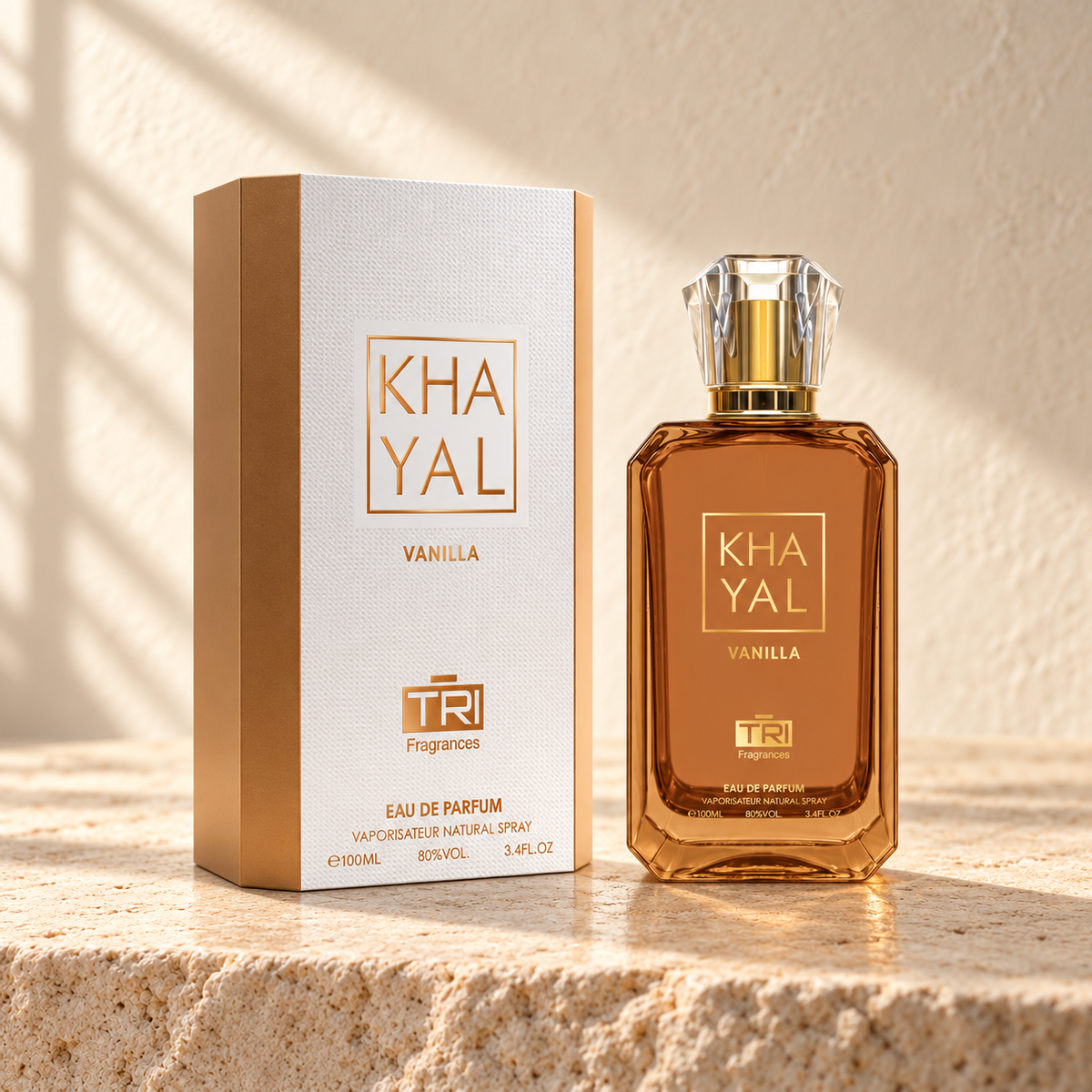 TRI Khayal Vanilla Eau de Parfum – 100 ml — bottle and matching packaging