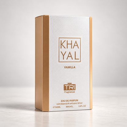 TRI Khayal Vanilla Eau de Parfum – 100 ml — matching presentation box
