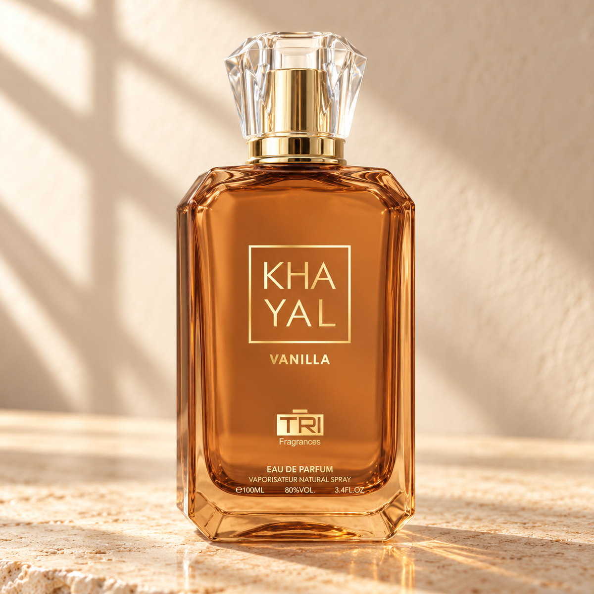 TRI Khayal Vanilla Eau de Parfum – 100 ml — cap, label and presentation detail