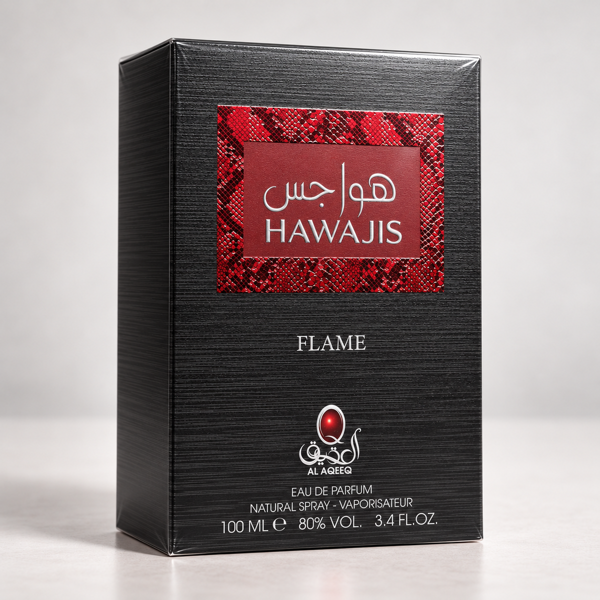 Al Aqeeq Hawajis Flame Eau de Parfum – 100 ml — matching presentation box