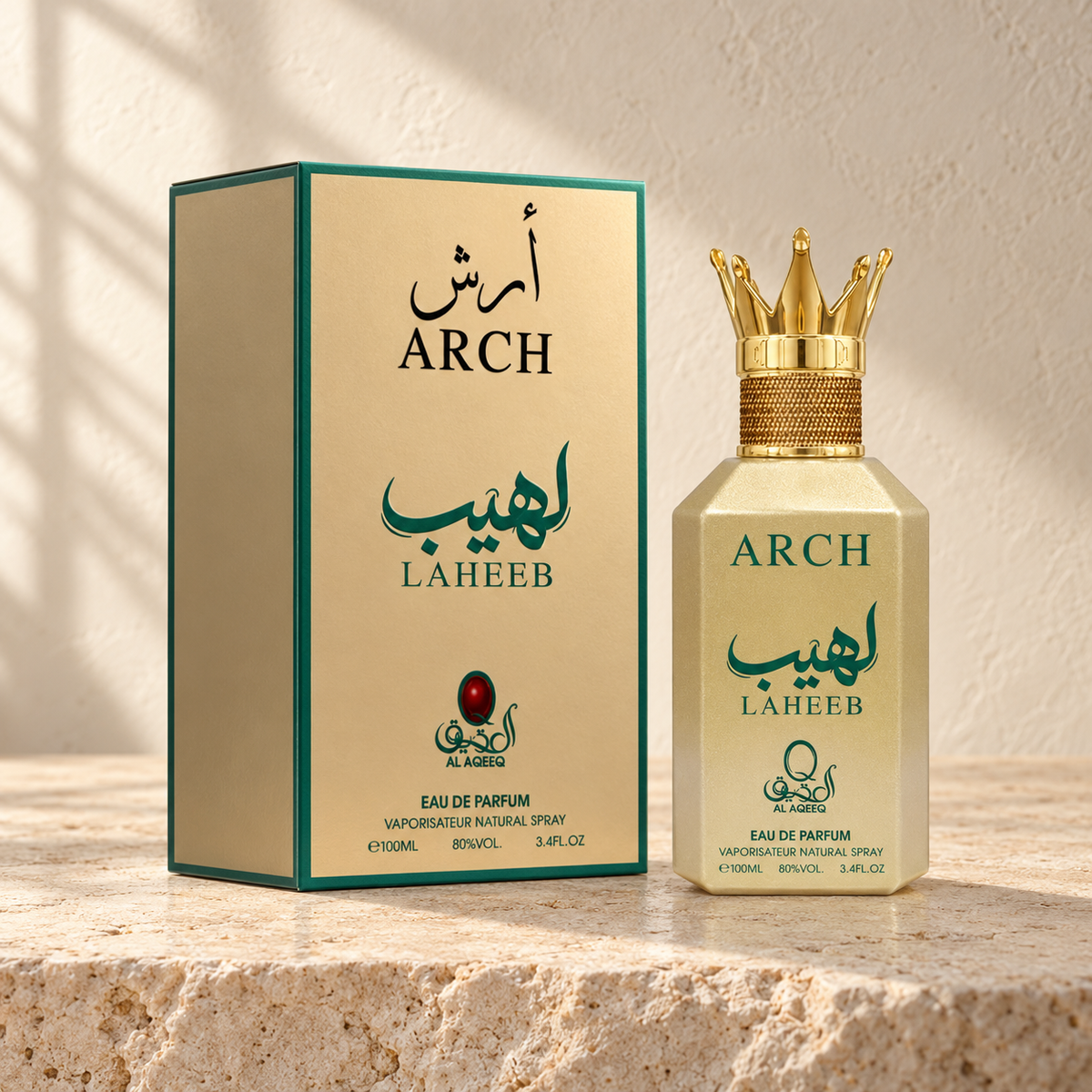 Al Aqeeq Arch Laheeb Eau de Parfum – 100 ml — bottle and matching packaging