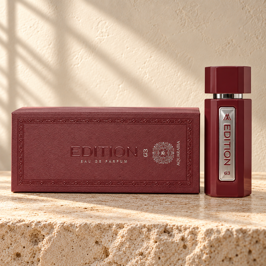 AquArabia Edition 63 Eau de Parfum – 100 ml — bottle and matching packaging