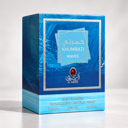 Al Aqeeq Khumrati Waves Eau de Parfum – 100 ml — matching presentation box