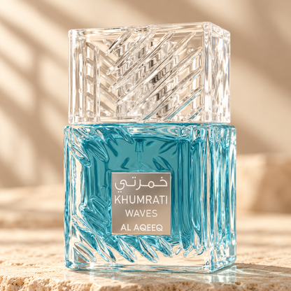 Al Aqeeq Khumrati Waves Eau de Parfum – 100 ml — cap, label and presentation detail