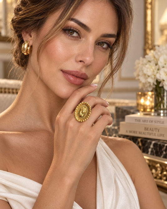 Royal Ounce Ring – 21K Gold Look Plated