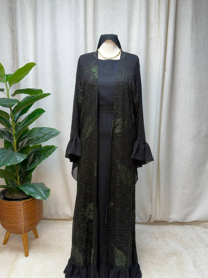Layal Noir Abaya Set