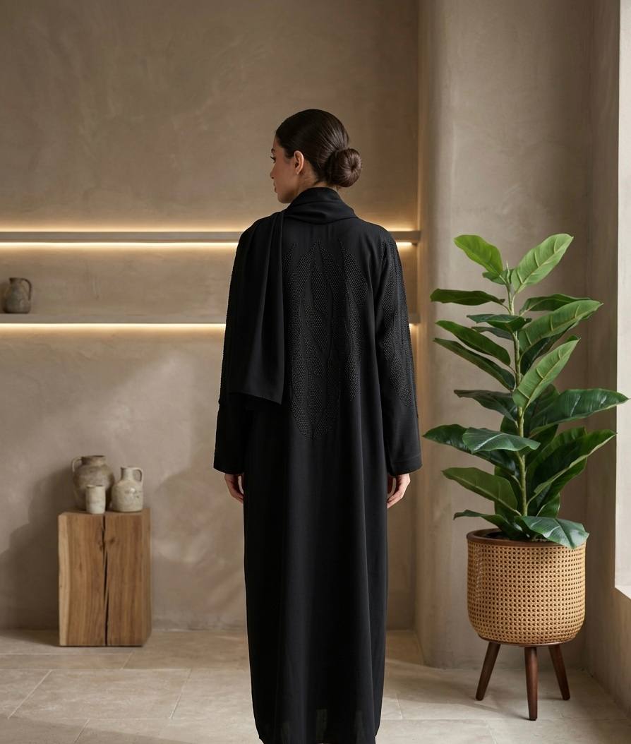 Layal Black Abaya