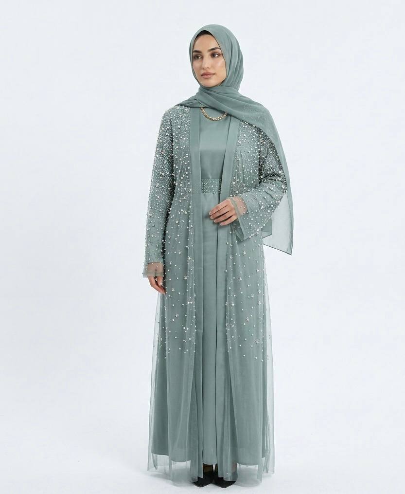 Pearl Veil Abaya Set