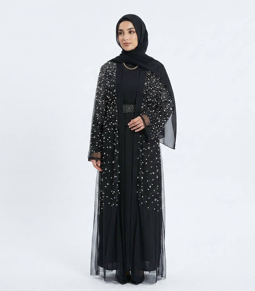 Pearl Veil Abaya Set