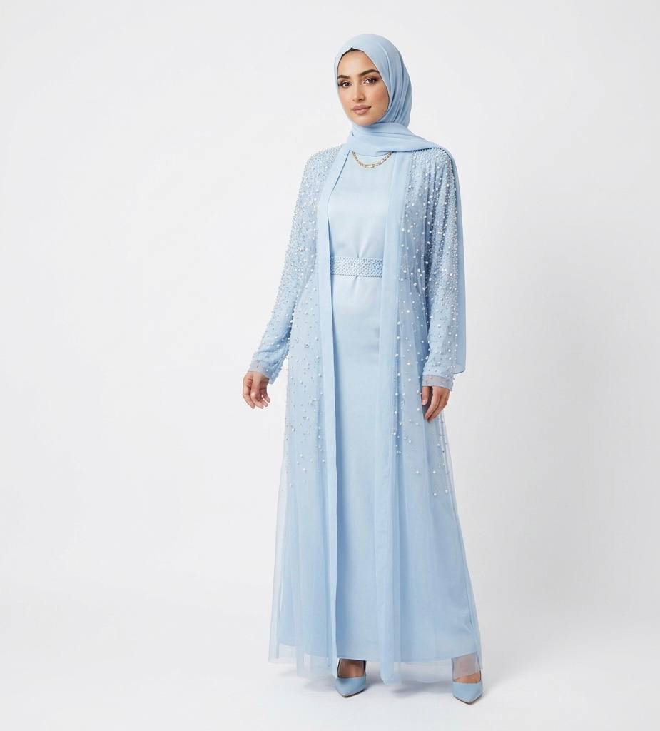 Pearl Veil Abaya Set