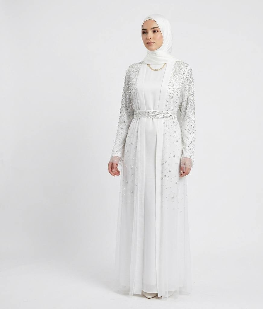 Pearl Veil Abaya Set